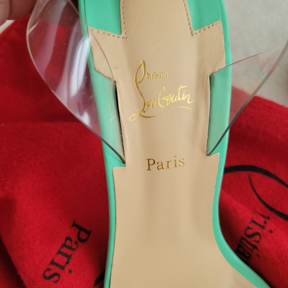 Christian Louboutin Pastel Green and Pink Heels - Picture 11 of 13